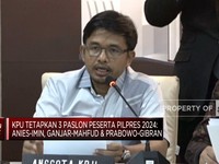 KPU Resmi Tetapkan 3 Paslon Peserta Pemilu 2024