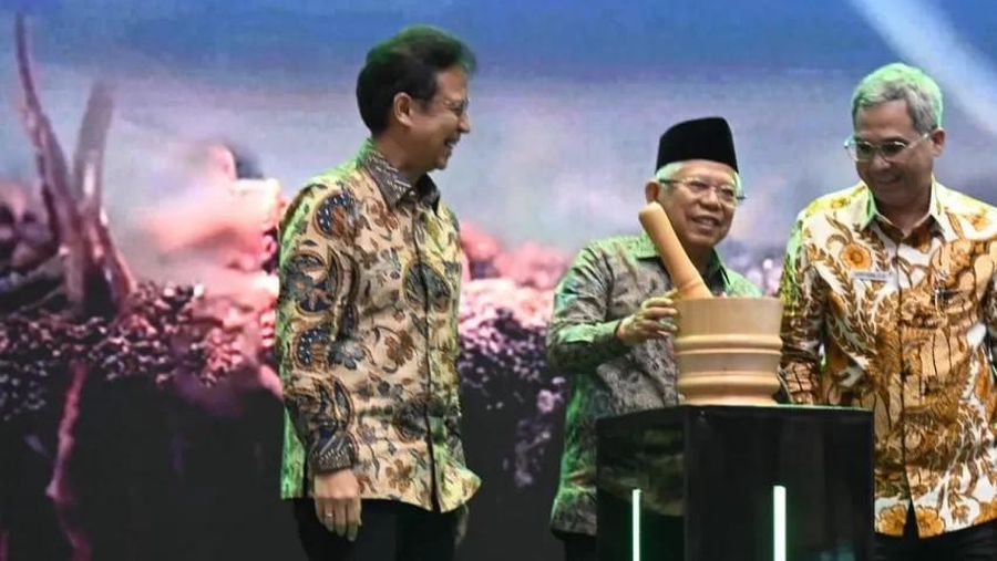 Pameran Hari Kesehatan ke-59 dibuka resmi oleh Wakil Presiden KH Ma'ruf Amin di Assembly Hall Cendrawasih Room & Lower Level Jakarta Convention Center (JCC) Senayan Jakarta Pusat, Kamis (9/11).