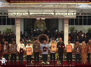 Nomor Urut Pilpres 2024: Anies 1, Prabowo 2, Ganjar 3