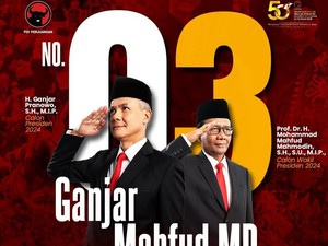 PDIP Posting Ganjar-Mahfud Nomor Urut 3: Gas Hattrick!