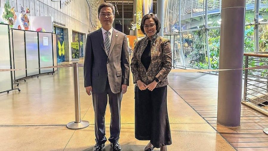 Menteri Keuangan Sri Mulyanibertemu Mr. Lan (Instagram/smindrawati)