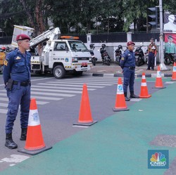 Ada Debat Capres, Jalan Depan KPU Ditutup Total Jam 4 Sore
