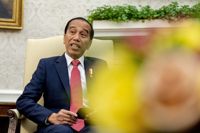 Presiden Jokowi tiba di Gedung Putih, Washington DC, Amerika Serikat, pada Senin (13/11/2023) sekira pukul 16.20 WS atau Selasa (14/11/2023) pukul 04.20 WIB. (Dok. BPMI Setpres/Laily Rachev)