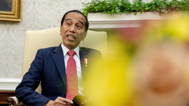 Presiden Jokowi tiba di Gedung Putih, Washington DC, Amerika Serikat, pada Senin (13/11/2023) sekira pukul 16.20 WS atau Selasa (14/11/2023) pukul 04.20 WIB. (Dok. BPMI Setpres/Laily Rachev)