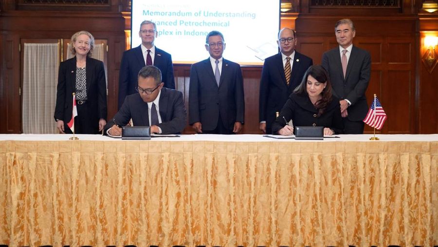 RI-AS teken perjanjian bilateral terkait Carbon Capture & Storage (CCS) di Washington, AS, 13 November 2023. (Dok. Kemenko Marves)