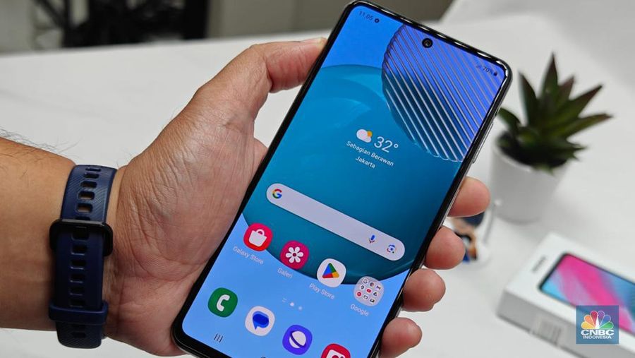 Samsung resmi meluncurkan M54 5G di Indonesia pada (10/11/2023). (CNBC Indonesia/Intan Rakhmayanti Dewi)