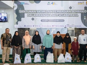 HUT Ke-43, Brantas Abipraya Bagikan Santunan-Sembako ke Yatim-Duafa