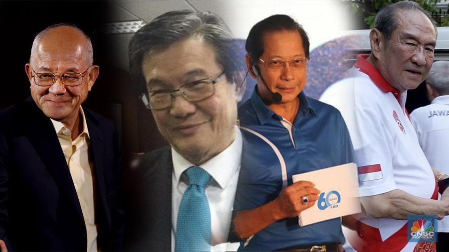 Foto kolase Prajogo, Low Tuck Kwong, Robert Hartono, dan Bambang Hartono. (CNBC Indonesia)