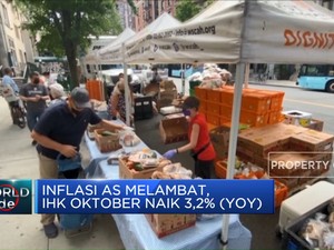  Inflasi AS Melambat, IHK Oktober Naik 3,2% (YoY)