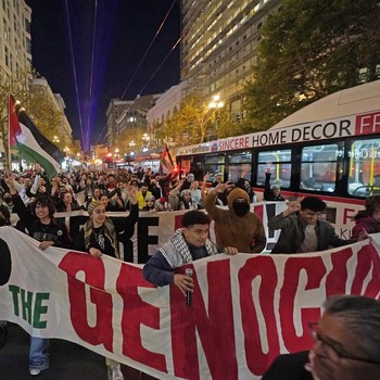 Potret Ribuan Massa Pro Palestina 'Kepung' KTT APEC di AS