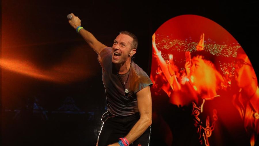 Konser Coldplay di SUGBK, Senayan, Jakarta, Rabu (15/11/2023) malam. (Tripa Ramadhan/detikcom)