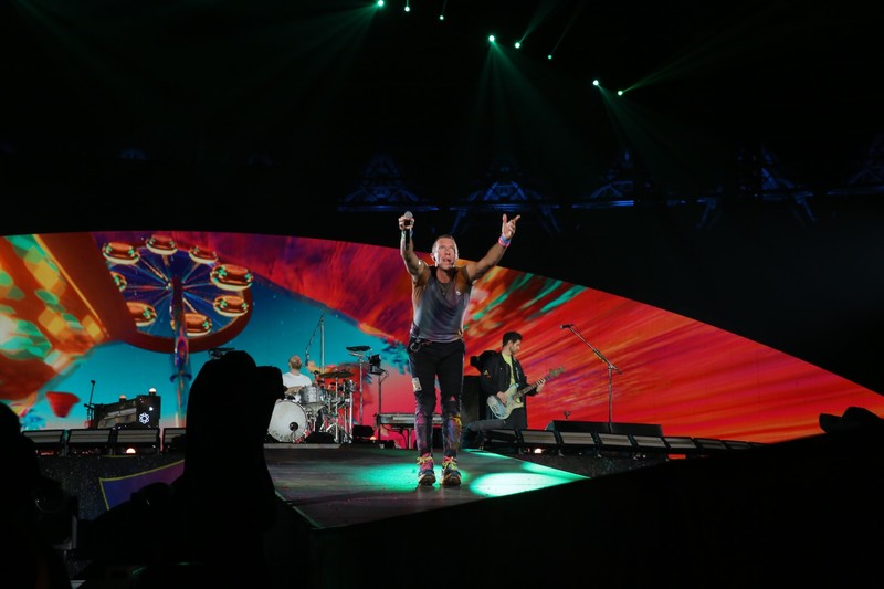 Konser Coldplay di SUGBK, Senayan, Jakarta, Rabu (15/11/2023) malam. (Tripa Ramadhan/detikcom)