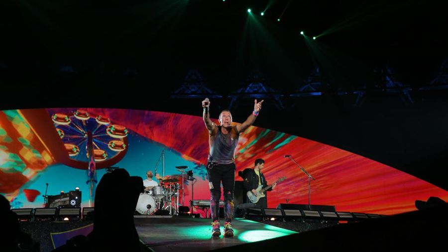 Konser Coldplay di SUGBK, Senayan, Jakarta, Rabu (15/11/2023) malam. (Tripa Ramadhan/detikcom)