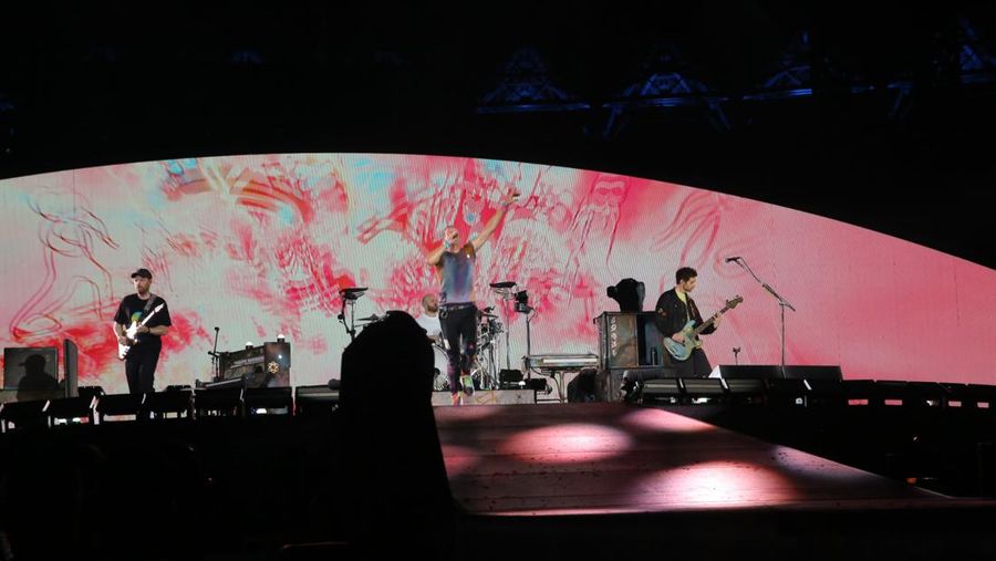 Konser Coldplay di SUGBK, Senayan, Jakarta, Rabu (15/11/2023) malam. (Tripa Ramadhan/detikcom)
