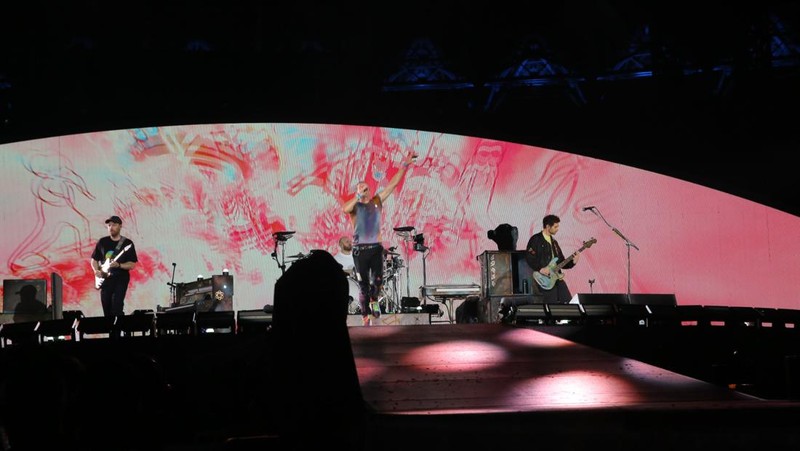 Konser Coldplay di SUGBK, Senayan, Jakarta, Rabu (15/11/2023) malam. (Tripa Ramadhan/detikcom)