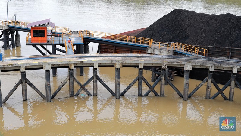 Aktivitas pertambangan batubara milik Bayan Resources di Tabang/Pakar, Kalimantan, Jumat (17/11/2023). (CNBC Indonesia/Muhammad Sabki)