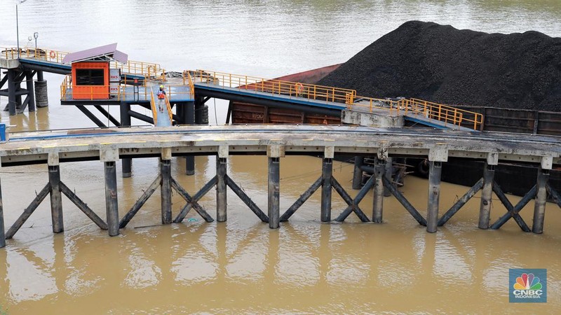 Aktivitas pertambangan batubara milik Bayan Resources di Tabang/Pakar, Kalimantan, Jumat (17/11/2023). (CNBC Indonesia/Muhammad Sabki)