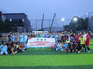 Gelar Mini Soccer, Kapolsek Mampang Suarakan Pemilu Damai 2024