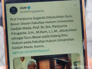 UGM Tegaskan Netral soal Foto Ganjar di Postingan Pengukuhan Guru Besar