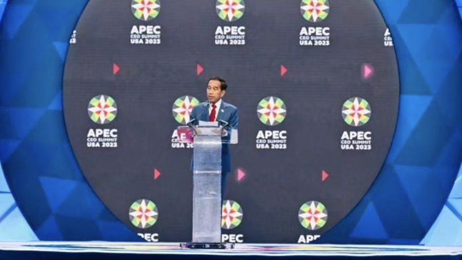 Presiden Joko Widodo saat menghadiri acara APEC CEO Summit yang digelar di San Francisco, Amerika Serikat, (Instagram/jokowi)