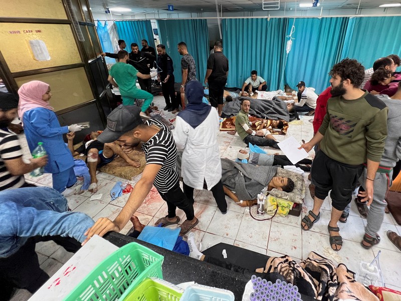 Suasana Rumah Sakit (RS) Indonesia di Jalur Gaza, Kamis (16/11/2023). (REUTERS/Fadi Alwhidi) Suasana Rumah Sakit (RS) Indonesia di Jalur Gaza, Kamis (16/11/2023). (REUTERS/Fadi Alwhidi)