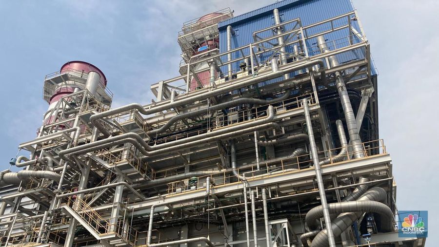 Acara Peresmian Green Hydrogen Plant oleh PT PLN (Persero) di PLTGU Tanjung Priok, Jakarta, Senin (20/11/2023). (CNBC Indonesia/Verda Nano Setiawan)