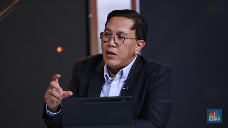 Direktur Utama Jalin, Ario Tejo Bayu Aji dalam acara Road to CNBC Awards 2023 'Best Financial Services', pada Senin, (20/11/2023). Penghargaan ini merupakan para pelaku di sektor layanan keuangan yang mampu mengukir kisah sukses di tengah ketidakpastian ekonomi Tanah Air. (CNBC Indonesia/Tri Susilo)