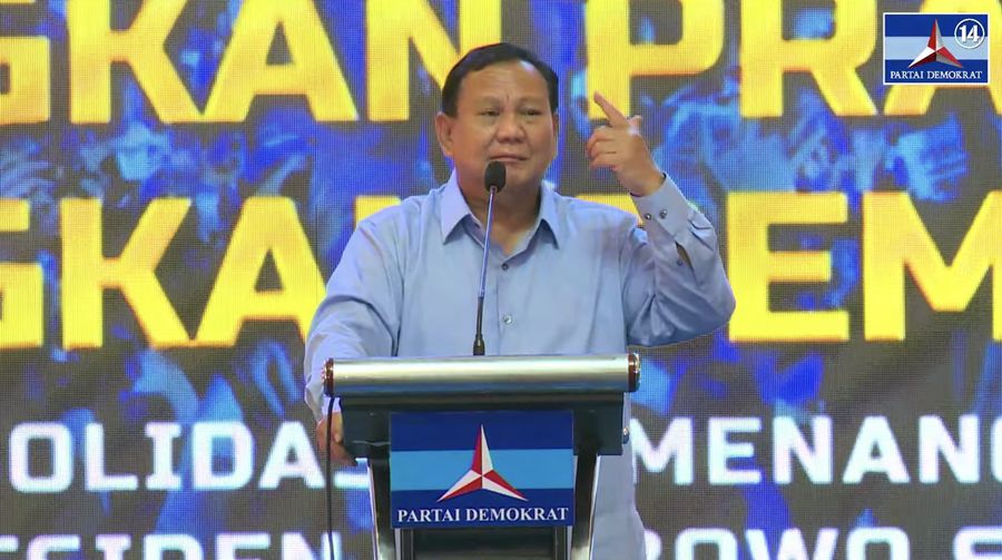 Konsolidasi Pemenangan Calon Presiden Prabowo Subianto Bersama Partai Demokrat. (Tangkapan Layar Youtube Partai Demokrat)