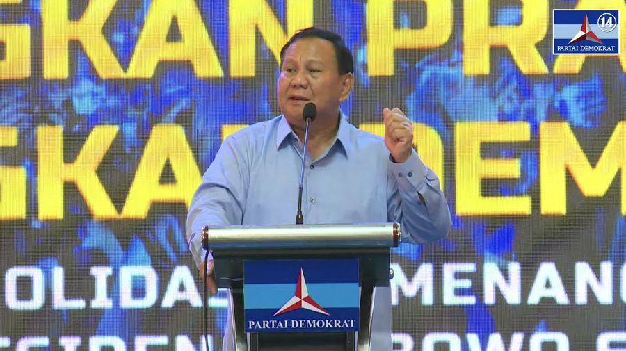 Konsolidasi Pemenangan Calon Presiden Prabowo Subianto Bersama Partai Demokrat. (Tangkapan Layar Youtube Partai Demokrat)