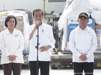 Jokowi Lepas Bantuan Kemanusiaan RI untuk Gaza Tahap II