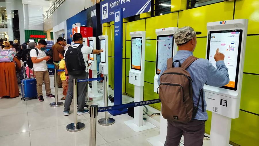 Ilustrasi Face Recognition di stasiun kereta api. (Dok. KAI)