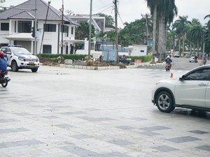 Selesai Uji Coba, Jalan Keramik Sudirman Medan Dibuka Malam Ini