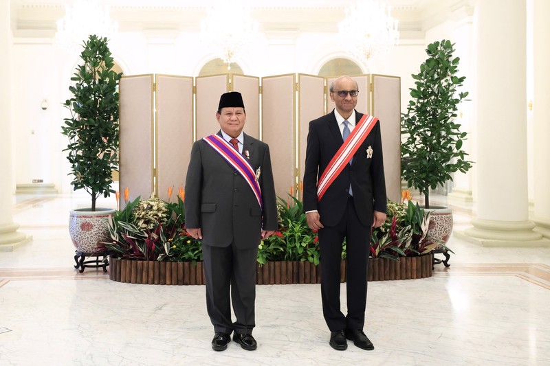 Prabowo Terima Penghargaan Militer Tertinggi dari Pemerintah Singapura, Darjah Utama Bakti Cemerlang. (Dok Kemenhan)