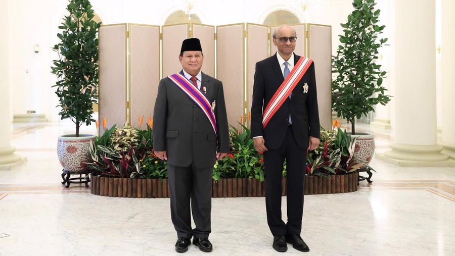 Prabowo Terima Penghargaan Militer Tertinggi dari Pemerintah Singapura, Darjah Utama Bakti Cemerlang. (Dok Kemenhan)