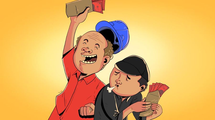 Upah Buruh (Ilustrasi/Edward Ricardo) Upah Buruh (Ilustrasi/Edward Ricardo)