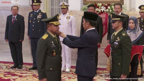 Agus Subiyanto menjadi Panglima TNI di Lantik Presiden Jokowi