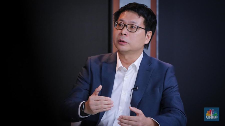 Funder & CEO FUSE, Andy Yeung dalam acara Road To CNBC Indonesia Awards 2023 untuk kategori Best Tech And Telco Companies di Jakarta, Kamis (23/11/2023). (CNBC Indonesia/Faisal Rahman)