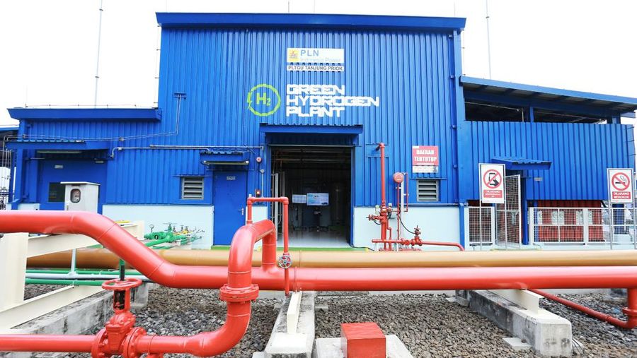 Green hydrogen plant di Pembangkit Listrik Tenaga Gas dan Uap (PLTGU) Priok, Jakarta Utara. (Dok PLN)