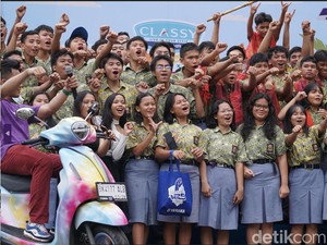 Antusias SMA Santo Thomas 3 Medan, Yamaha Youth Festival Makin Seru