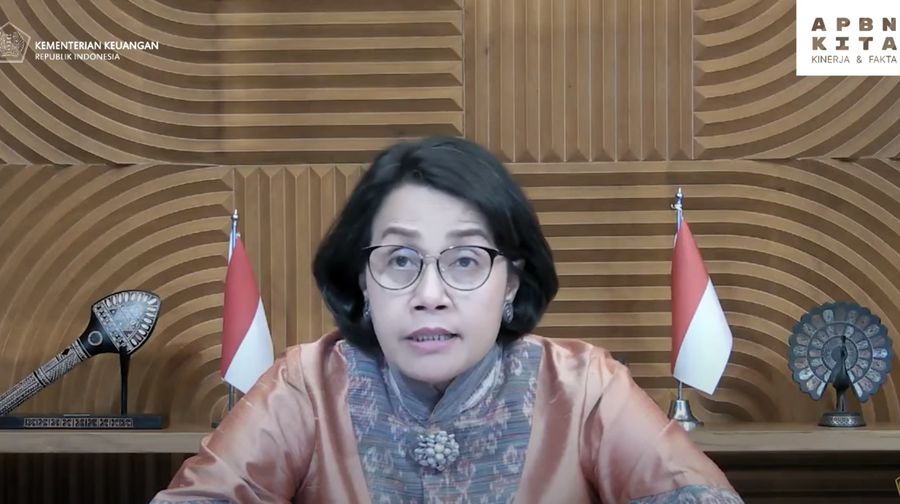 Menteri Keuangan Sri Mulyani Memberi Keterangan di Konferensi Pers APBN KITA Edisi November 2023