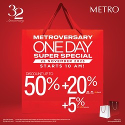 Ada Pesta Diskon Akhir Tahun Up Tp 50% di METROVERSARY