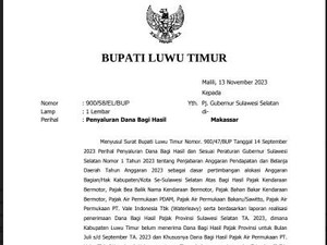 Pemkab Lutim Tagih Utang DBH 3 Bulan, Pemprov Sulsel Baru Bayar Rp 40 Miliar