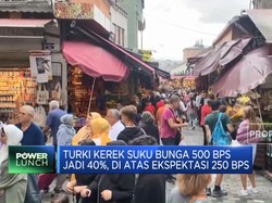 Di Atas Ekspektasi, Turki Kerek Suku Bunga 500 BPS Jadi 40%