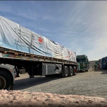 Ratusan Truk Bantuan Mulai Masuk Gaza Pasca Gencatan Senjata