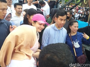 Jalan Sehat Satu Putaran di Makassar, Gibran Sapa Warga-Ingatkan Ketertiban