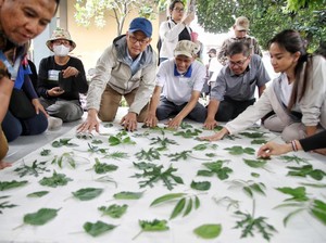 Serunya Warga Pekayon Bekasi Belajar Ecoprint dari Daun Bareng Astra