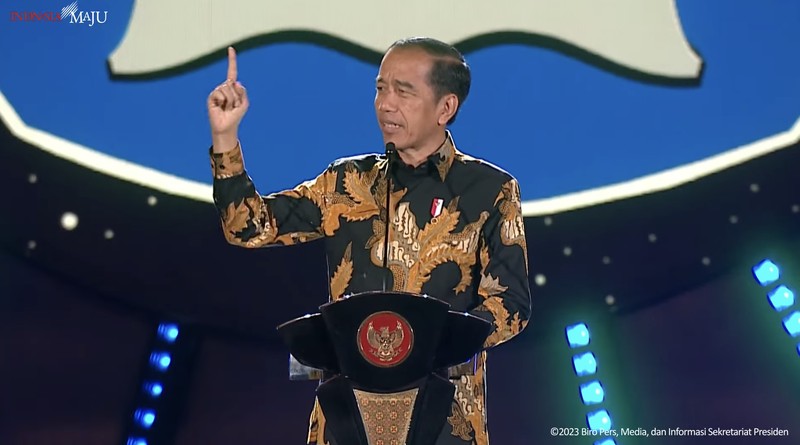 Sambutan Presiden Jokowi pada Puncak Peringatan Hari Guru Nasional, Jakarta, 25 November 2023. Sambutan Presiden Jokowi pada Puncak Peringatan Hari Guru Nasional, Jakarta, 25 November 2023. (Tangkapan Layar Youtube Sekretariat Presiden)