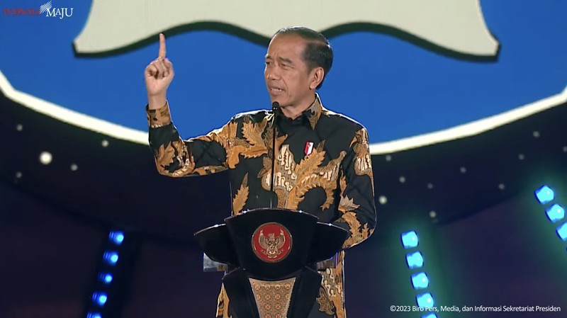 Sambutan Presiden Jokowi pada Puncak Peringatan Hari Guru Nasional, Jakarta, 25 November 2023. (Tangkapan Layar Youtube Sekretariat Presiden)