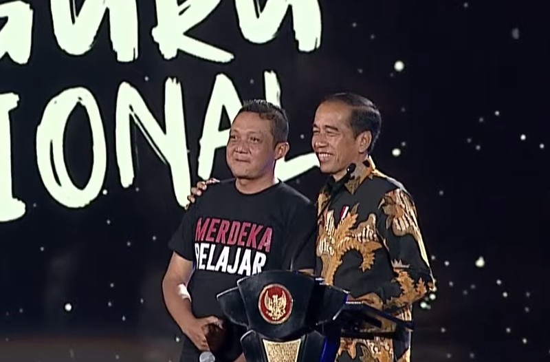 Sambutan Presiden Jokowi pada Puncak Peringatan Hari Guru Nasional, Jakarta, 25 November 2023. Sambutan Presiden Jokowi pada Puncak Peringatan Hari Guru Nasional, Jakarta, 25 November 2023. (Tangkapan Layar Youtube Sekretariat Presiden)
