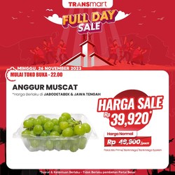 Si Viral Anggur Muscat Besok Diskon Gede di Transmart, Serbu!